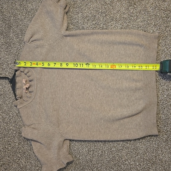 Philosophy Taupe Knit Sweater With Ruffles - Picture 5 of 6